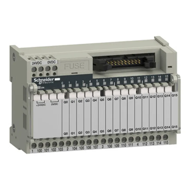 Sub-base with plug-in electromechanical relay ABE7, 16 channels, relay 5 mm — photo 1 of 7