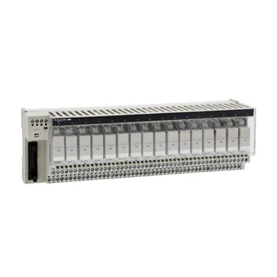 Sub-base with plug-in electromechanical relay ABE7 - 16 channels - relay 12.5 mm