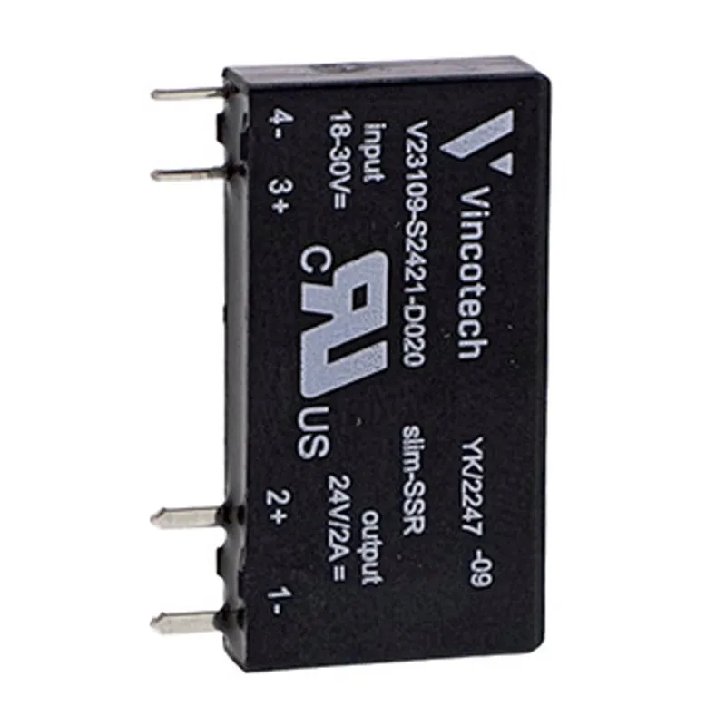 plug-in solid state relay - 5 mm - output - 24 V DC - 2 A