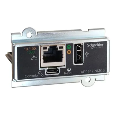 Device monitoring and management, Network Management Cards, NMC3 for Easy UPS 3S, 3M, 3L, Galaxy 3L & Galaxy PW, remote UPS monitoring and management