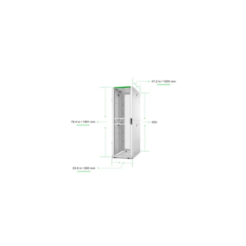 APC NetShelter SX Server Rack Gen 2, 42U, 1991H x 600W x 1200D mm, with Sides, White — photo 2 of 15