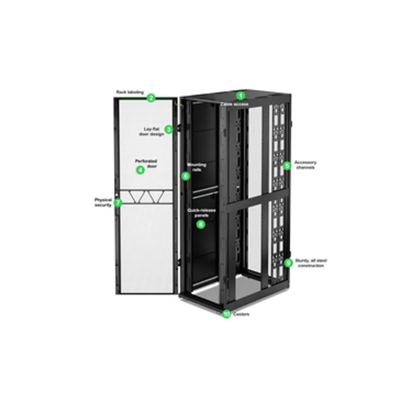 APC NetShelter SX, Server Rack Enclosure, Gen 2, 52U, 2436H x 750W x 1200D mm, with Sides, Black — photo 3 of 6