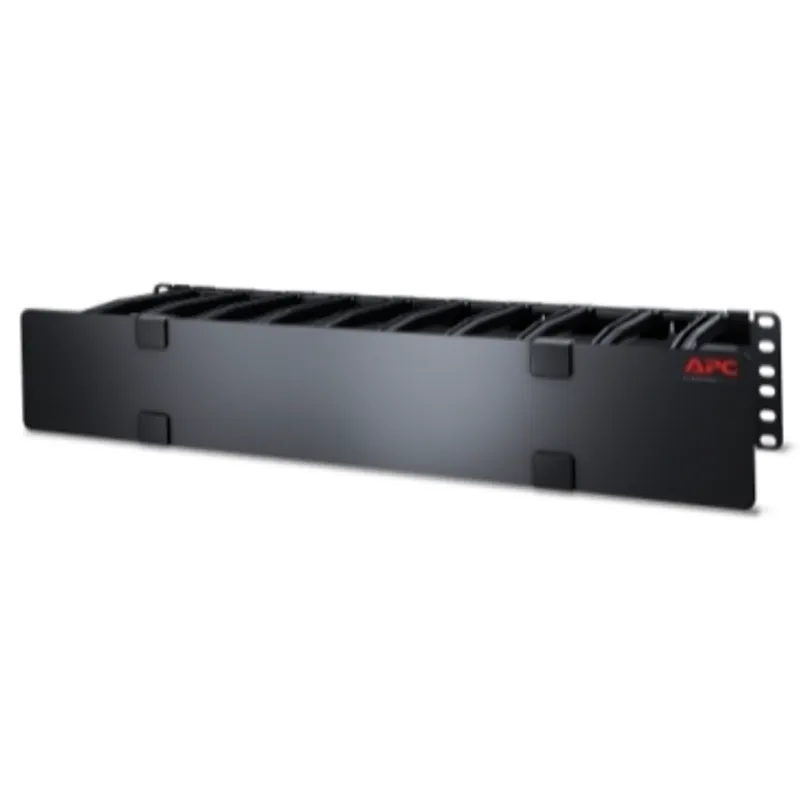 APC NetShelter Cable Management, Horizontal Cable Manager, 2U, with Cable Tie, Single Side with Cover, 482 x 89 x 165 mm — photo 1 of 3