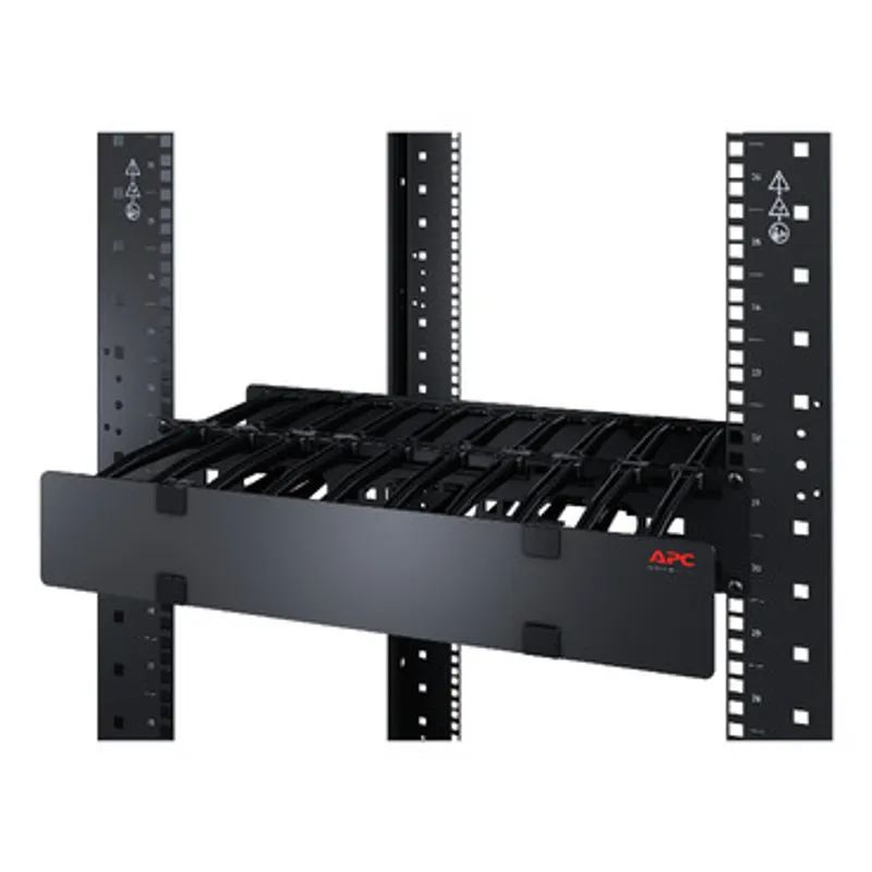 APC NetShelter Cable Management, Horizontal Cable Manager, 2U, with Cable Tie, Single Side with Cover, 482 x 89 x 165 mm — photo 3 of 3