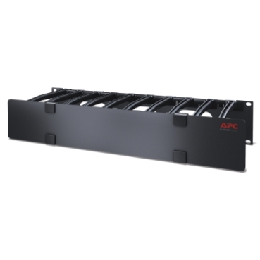 APC NetShelter Cable Management, Horizontal Cable Manager, 2U, Single Side with Cover, Black, 482.6 x 88.9 x 165.1 mm — photo 1 of 3