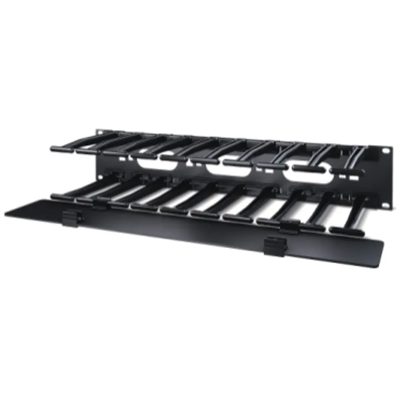 APC NetShelter Cable Management, Horizontal Cable Manager, 2U, Single Side with Cover, Black, 482.6 x 88.9 x 165.1 mm — photo 2 of 3