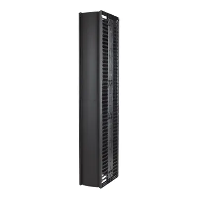 Valueline, Vertical Cable Manager for 2 & 4 Post Racks, 84"H X 12"W, Double-Sided with Doors