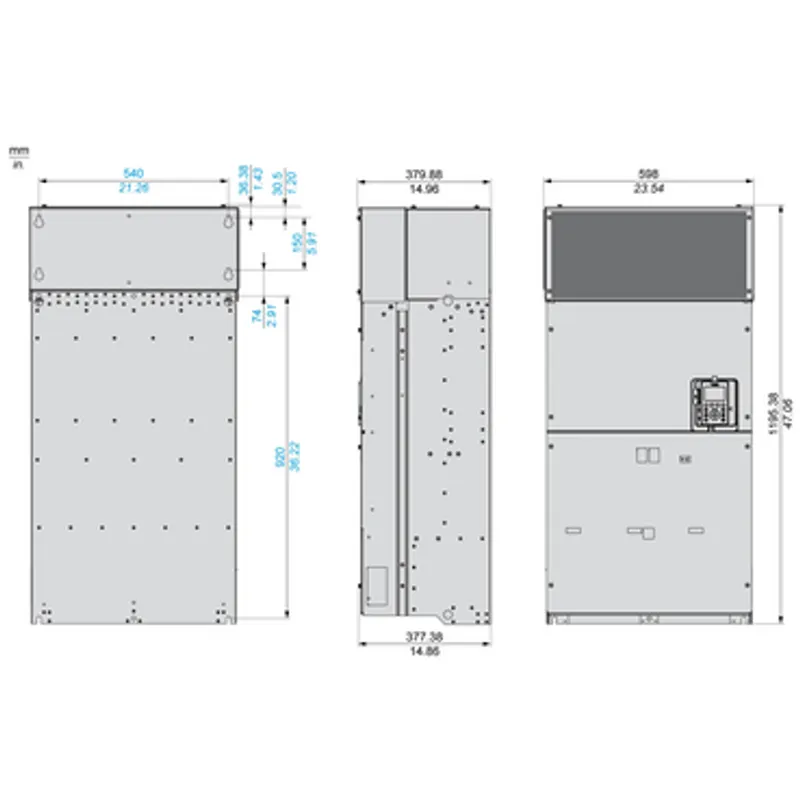 variable speed drive, Altivar Process ATV600, ATV630, 250kW, 400hp, 380 to 480V, IP00 — photo 2 of 10