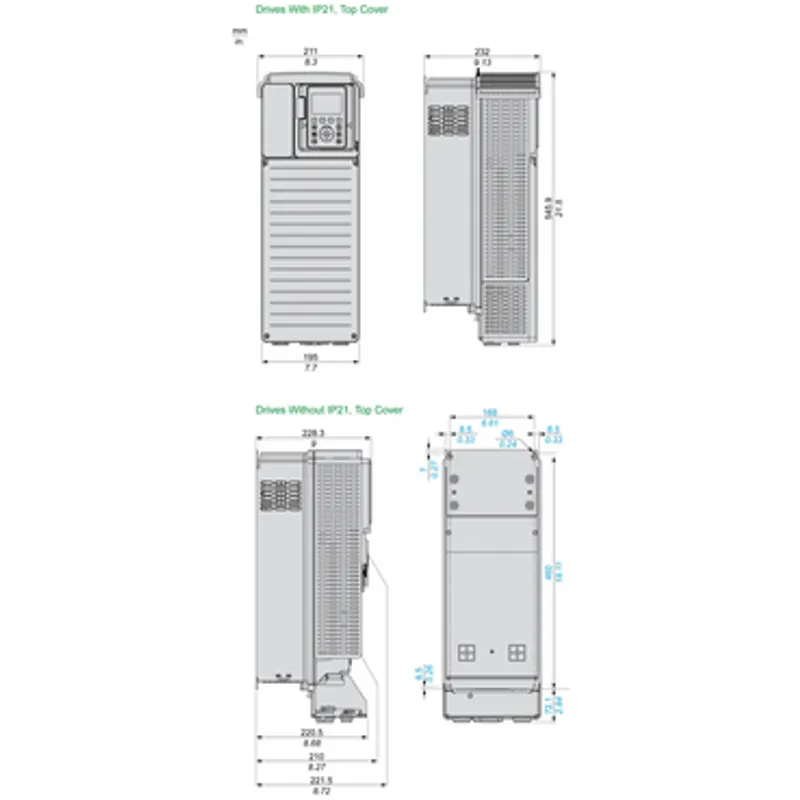 variable speed drive, Altivar Process ATV600, ATV630, 11kW, 15hp, 200 to 240V, IP21, UL type 1 — photo 2 of 12