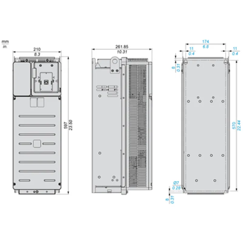 variable speed drive, Altivar Process ATV600, ATV630, cabinet Integration, IP00, 45kW, 380 to 480V — photo 2 of 6