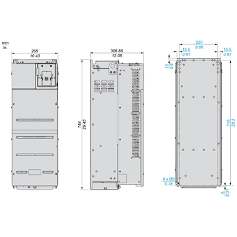variable speed drive, Altivar Process ATV600, ATV630, cabinet Integration, IP00, 75kW, 380 to 480V — photo 2 of 6