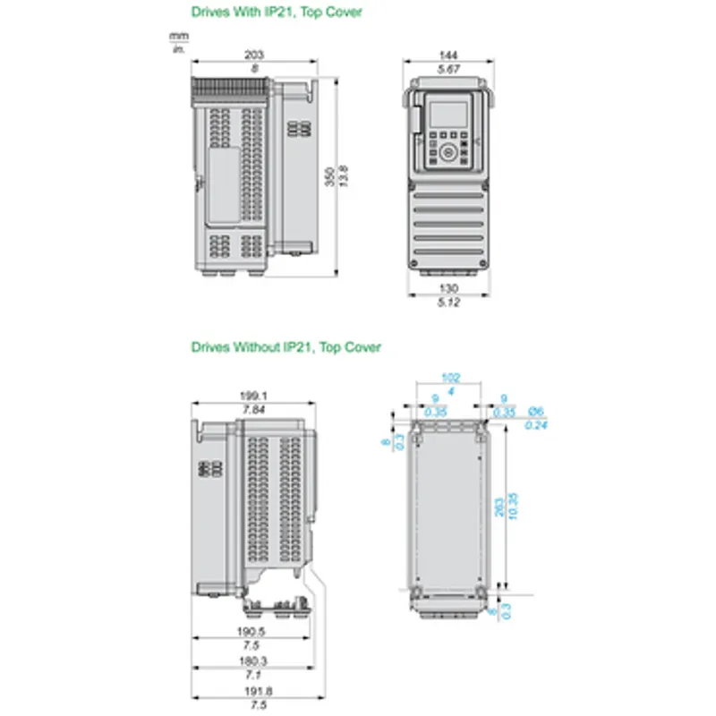 variable speed drive, Altivar Process ATV600, ATV630, 0.75kW, 1hp, 200 to 240V, IP21, UL type 1 — photo 2 of 12