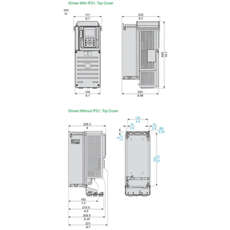variable speed drive, Altivar Process ATV600, ATV630, 7.5kW, 10hp, 380 to 480V, IP21, UL type 1 — photo 2 of 12