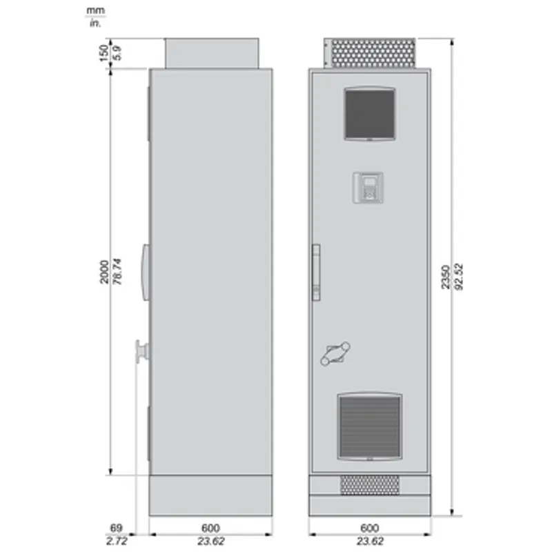 variable speed drive, Altivar Process ATV600, ATV650, 315kW, 400 to 480V, floor standing — photo 2 of 6
