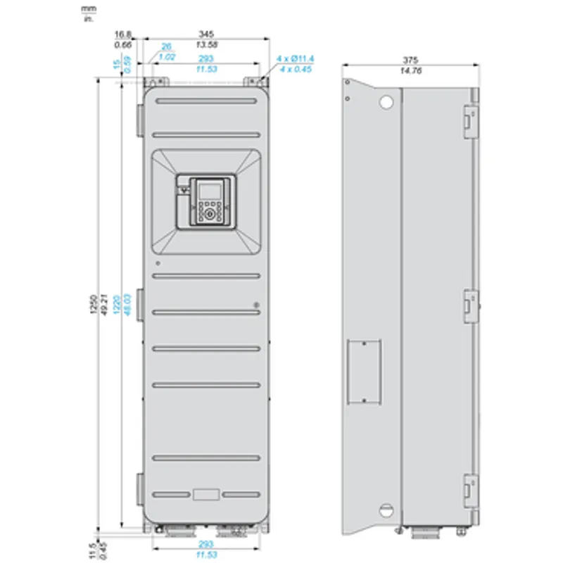 variable speed drive, Altivar Process ATV600, ATV650, 75kW, 100hp, 380 to 480V, IP55 — photo 2 of 6