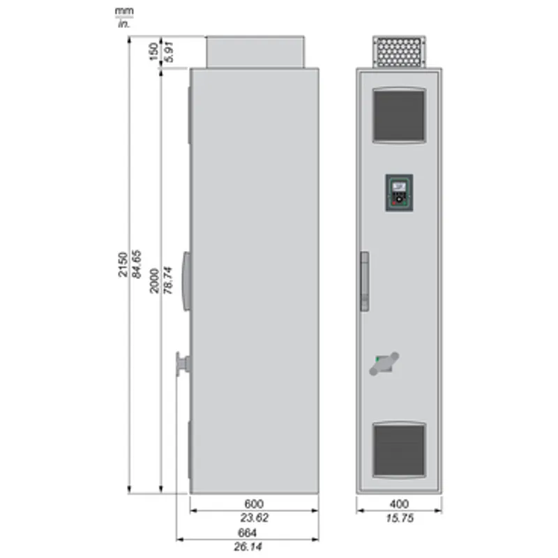 Variable speed drive, Altivar Process ATV600, ATV660 Compact Drive System, 110/90 kW, 400V, CE, IP23 — photo 2 of 6