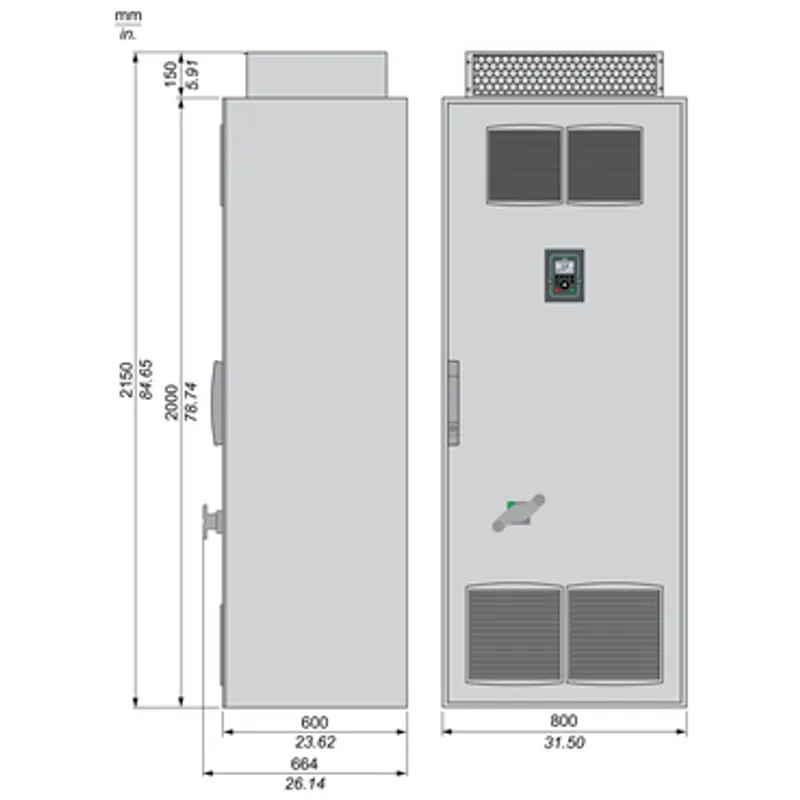 Variable speed drive, Altivar Process ATV600, ATV660 Compact Drive System, 355/280 kW, 400V, CE, IP23 — photo 2 of 6