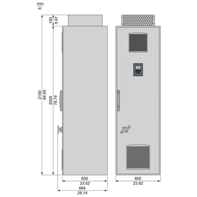 Variable speed drive, Altivar Process ATV600, ATV680 Low Harmonic System, 160/132kW, 400V, IP23 — photo 2 of 6