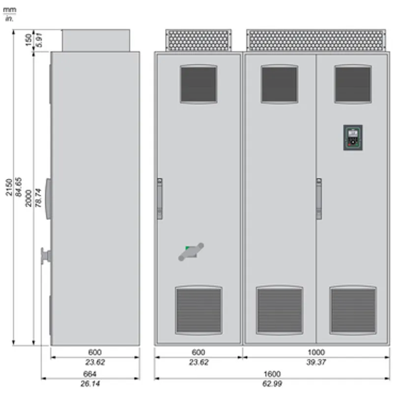 Variable speed drive, Altivar Process ATV600, ATV680 Low Harmonic System, 400/315kW, 480V, IP23 — photo 2 of 6