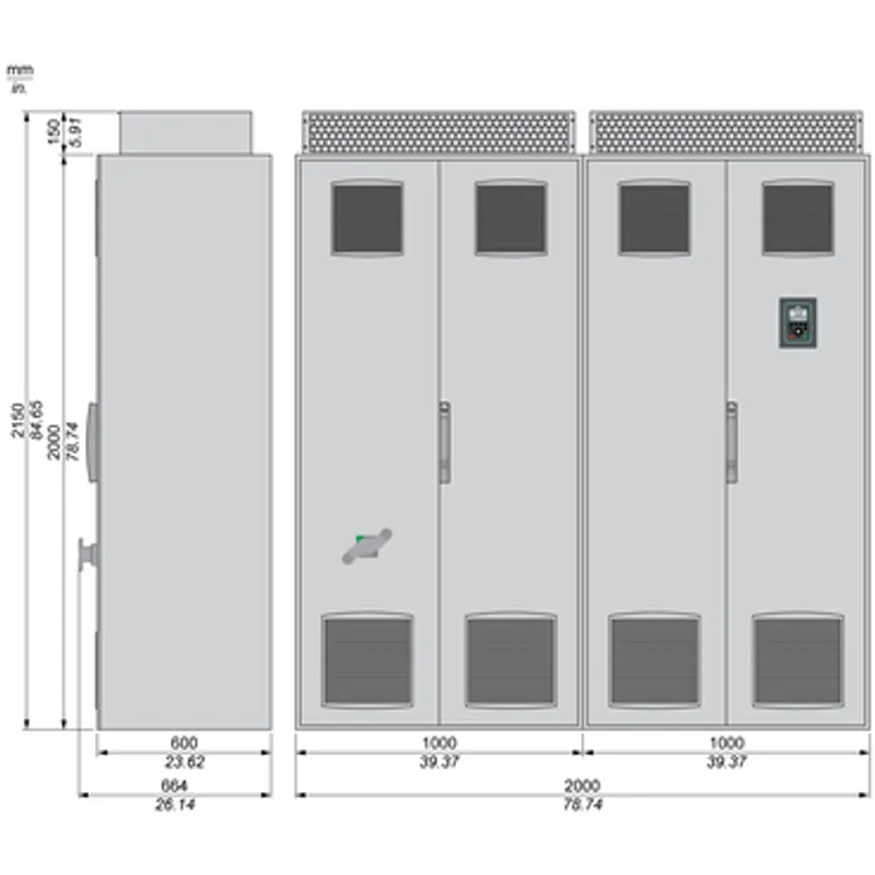 Variable speed drive, Altivar Process ATV600, ATV680 Low Harmonic System, 710/560kW, 480V, IP23 — photo 2 of 6