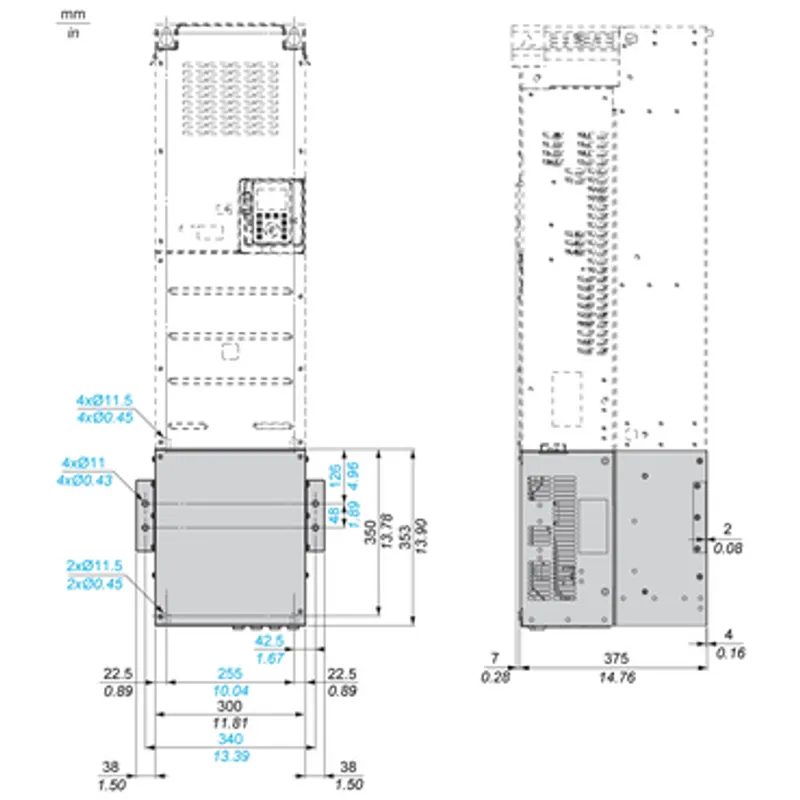 variable speed drive, Altivar Process ATV900, ATV930, 160kW, 380 to 480V, with braking unit, IP20 — photo 2 of 2