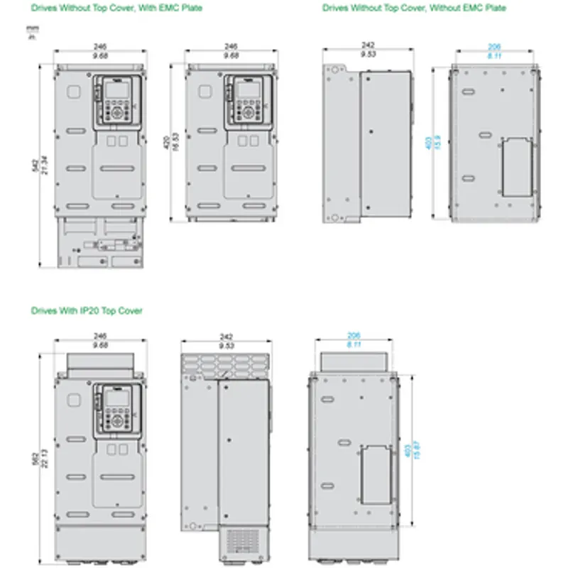 variable speed drive, Altivar Process ATV900, ATV930, 30kW, 40hp, 500 to 690V, IP00 — photo 2 of 6