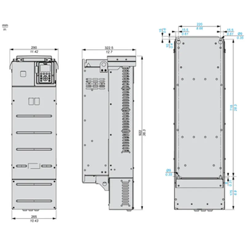 variable speed drive, Altivar Process ATV900, ATV930, 45kW, 200 to 240V, with braking unit, IP21 — photo 2 of 12