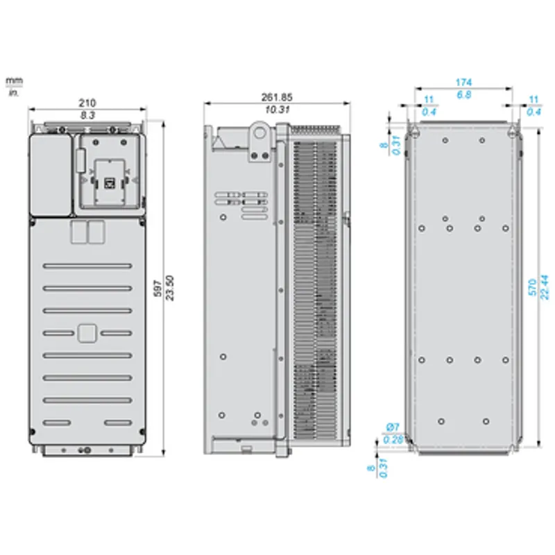 variable speed drive, Altivar Process ATV900, ATV930, 45kW, 380 to 480V, cabinet Integration, IP20 — photo 2 of 12