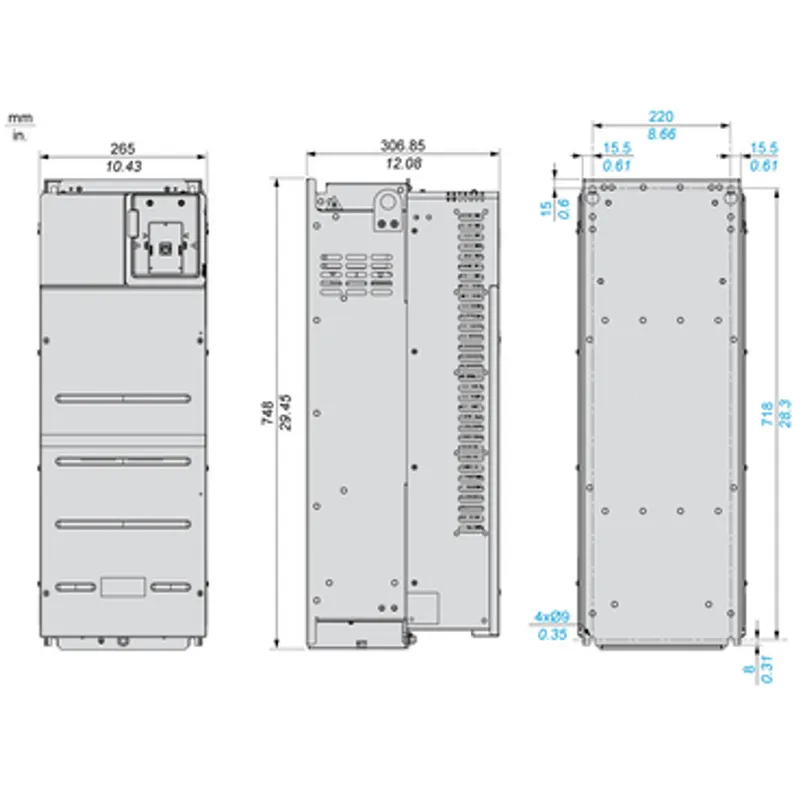 variable speed drive, Altivar Process ATV900, ATV930, 90kW, 380 to 480V, cabinet Integration, IP20 — photo 2 of 12