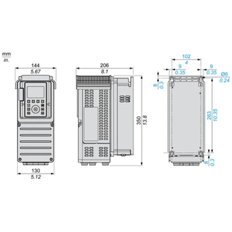 variable speed drive, Altivar Process ATV900, ATV930, 0.75kW, 200 to 240V, with braking unit, IP21 — photo 2 of 12
