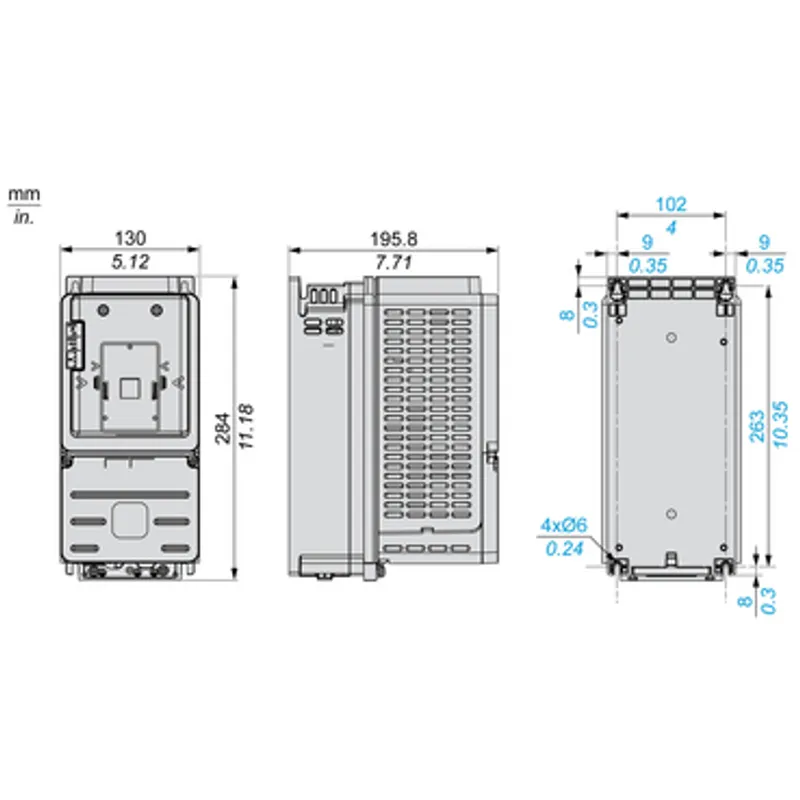 variable speed drive, Altivar Process ATV900, ATV930, 3kW, 380 to 480V, cabinet Integration, IP20 — photo 2 of 6
