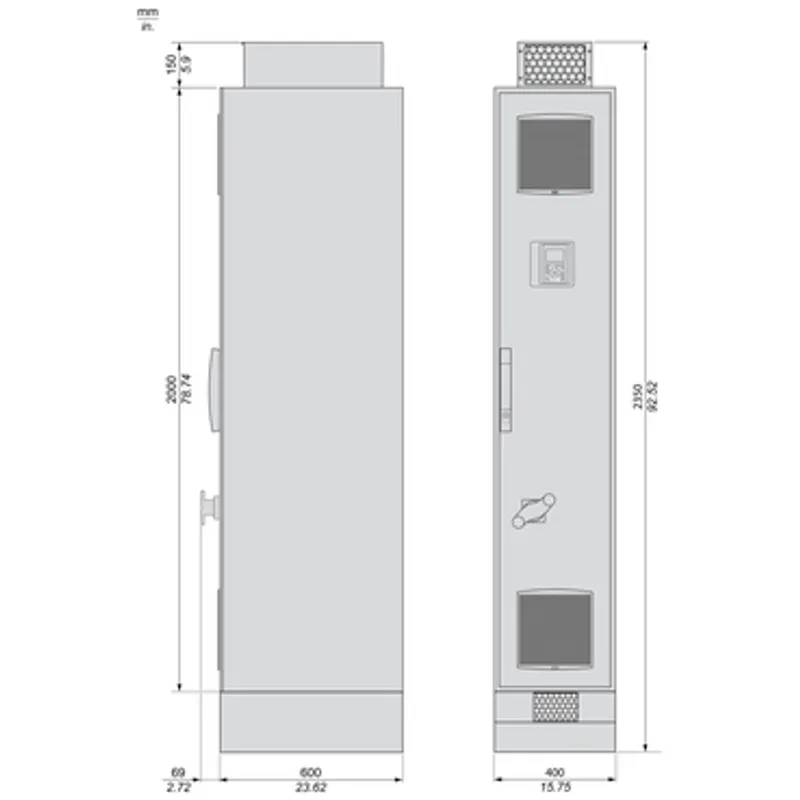 variable speed drive, Altivar Process ATV900, floor standing ATV950, 160kW, 400 to 440V, without braking unit, IP54 — photo 2 of 6