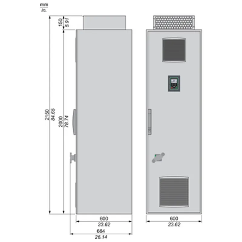 Variable speed drive, Altivar Process ATV900, High Performance System ATV960, 200 to 160kW, 400V, IP23 — photo 2 of 6