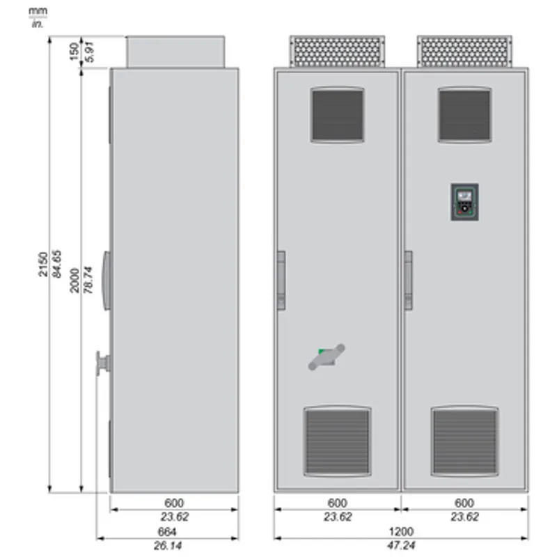 Variable speed drive, Altivar Process ATV900, High Performance System ATV960, 630 to 500kW, 400V, IP23 — photo 2 of 6