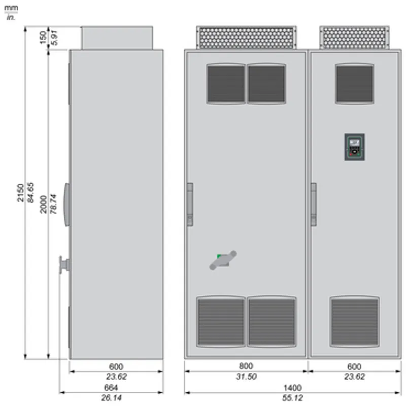 Variable speed drive, Altivar Process ATV900, High Performance System ATV960, 800 to 630kW, 400V, IP23 — photo 2 of 6