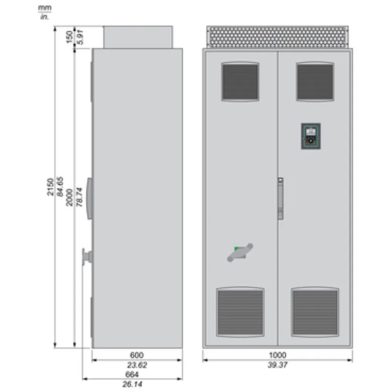 Variable speed drive, Altivar Process ATV900, Regenerative System ATV980 -355/280 kW, 480 V with CE, IP23 — photo 2 of 6