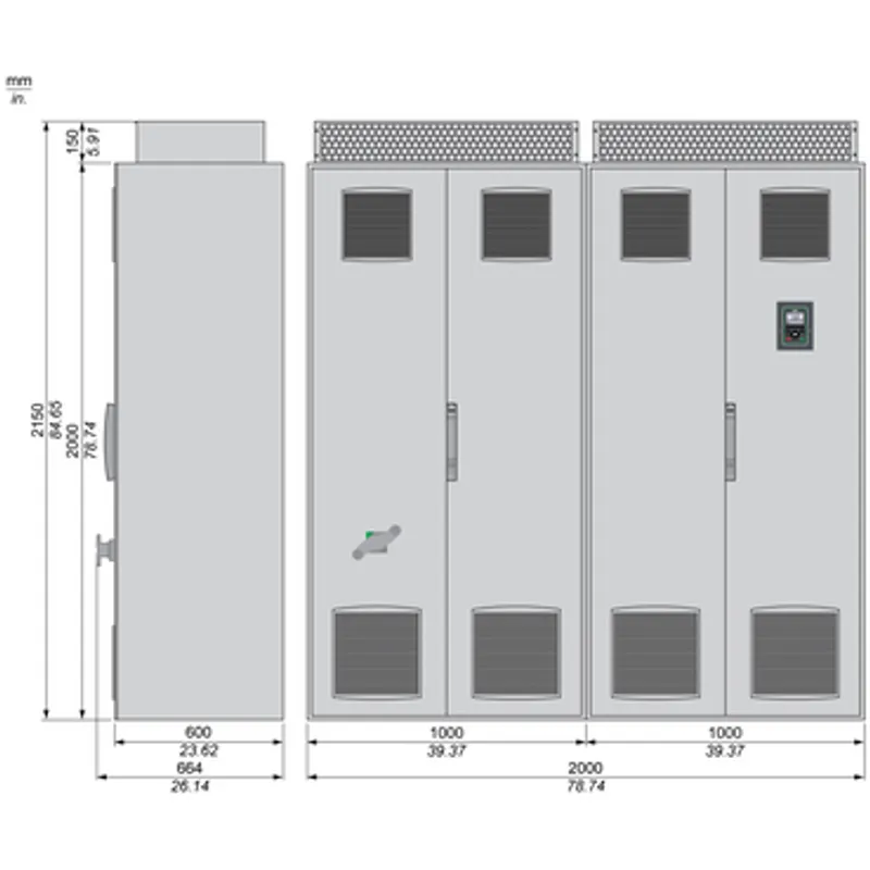 Variable speed drive, Altivar Process ATV900, Regenerative System ATV980, 630 to 500kW, 400V, with CE, IP23 — photo 2 of 6