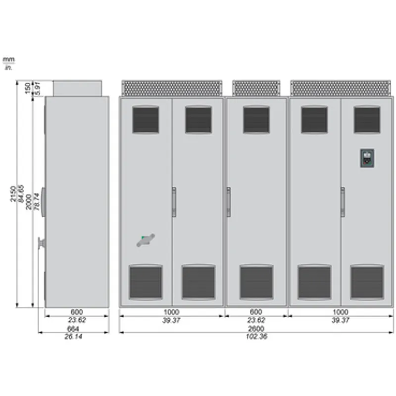 Variable speed drive, Altivar Process ATV900, Regenerative System ATV980, 800 to 630kW, 400V, with CE, IP23 — photo 2 of 6