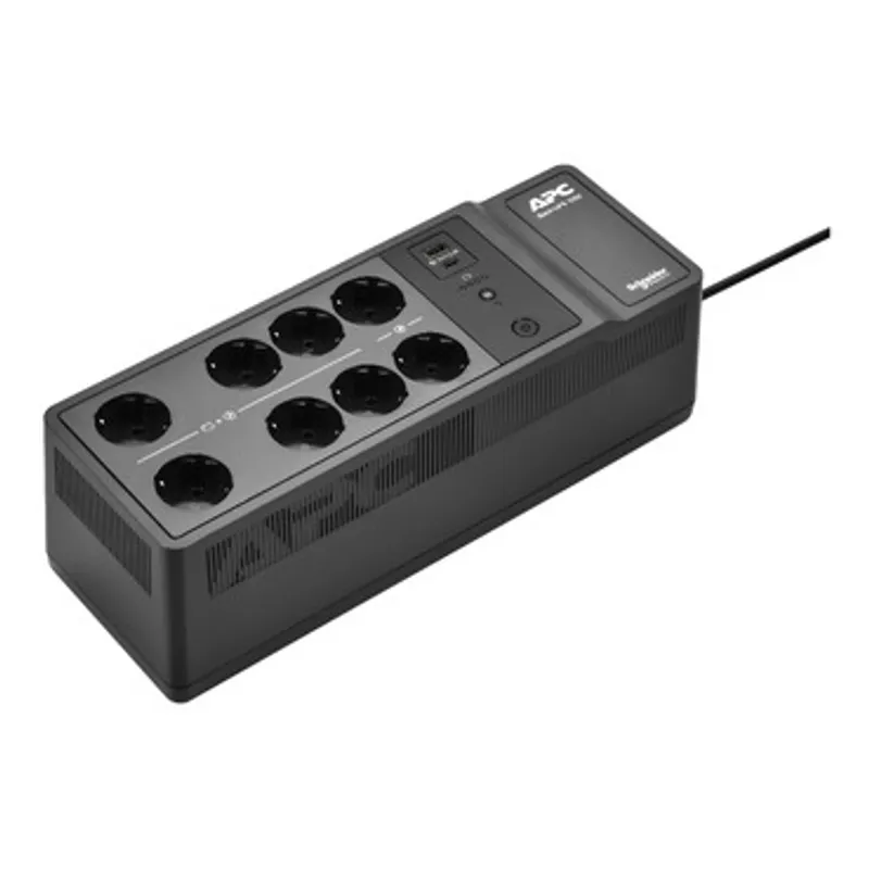 APC Back-UPS, 1050VA/600W Floor/Wall Mount, 230V, 8x Schuko CEE 7/3 outlets, USB Type A+C Port, User Replaceable Battery — photo 1 of 4
