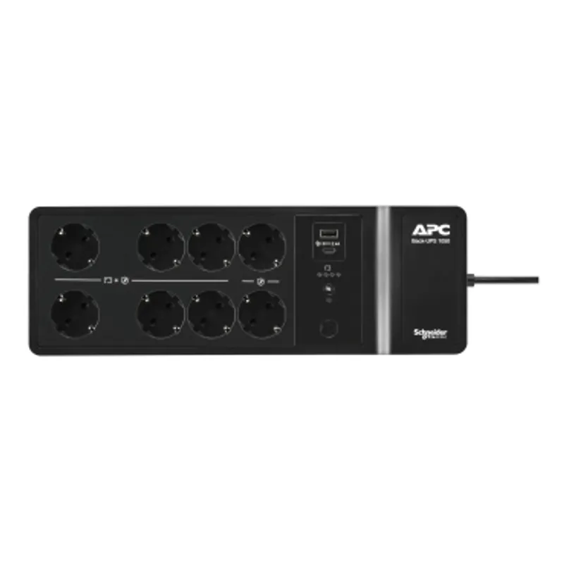 APC Back-UPS, 1050VA/600W Floor/Wall Mount, 230V, 8x Schuko CEE 7/3 outlets, USB Type A+C Port, User Replaceable Battery — photo 3 of 4
