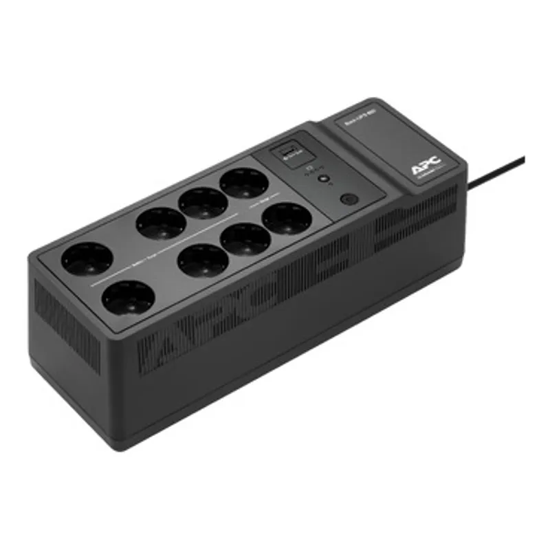APC Back-UPS, 650VA/400W Floor/Wall Mount, 230V, 8x CEE 7/3 Schuko outlets, USB Type A Port, User Replaceable Battery — photo 2 of 4