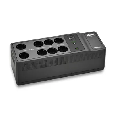 APC Back-UPS, 850VA/520W Floor/Wall Mount, 230V, 8x CEE 7/3 Schuko outlets, USB Type A+C Ports, User Replaceable Battery