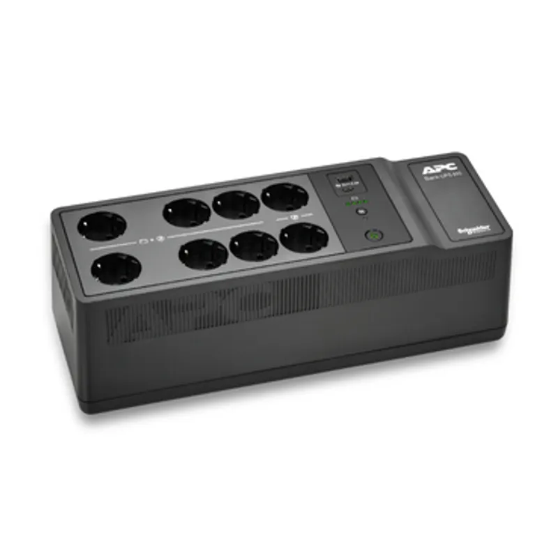 APC Back-UPS, 850VA/520W Floor/Wall Mount, 230V, 8x CEE 7/3 Schuko outlets, USB Type A+C Ports, User Replaceable Battery — photo 1 of 5