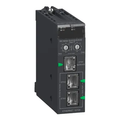 EIO drop adapter, Modicon X80, with Ethernet backplane, coated