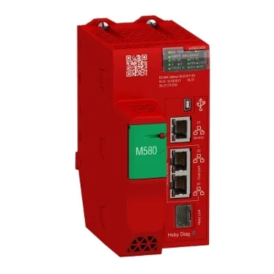 redundant safety processor, Modicon M580, 8MB, 61 Ethernet devices, 8 remote IO racks