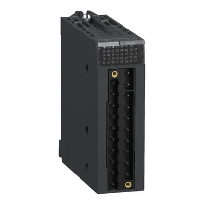 discrete output module, Modicon X80, 16 transistor outputs, 24V DC positive, for severe environments