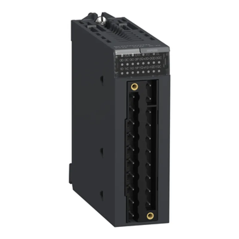 PTO module, Modicon X80, 2 channels, 4 I, 24V DC, 4.3mA, 2 connectors, 28 pins — photo 1 of 7