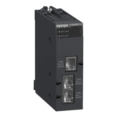 communication module, Modicon X80, Serial link module, 2 RS485 or 232 ports in Modbus and character mode