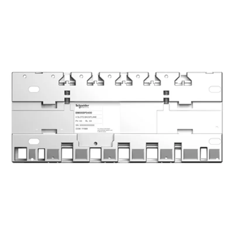 Backplane, Modicon X80 automation platform, 4 slots, panel, plate or DIN rail mounting — photo 3 of 7