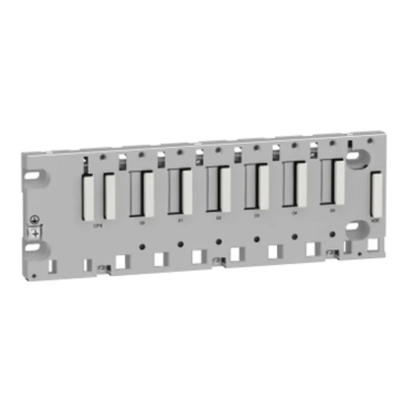 Backplane, Modicon X80, 6 slots, panel, mounting plate or DIN rail mounting — photo 1 of 7